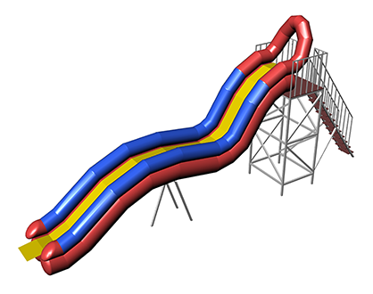 DONAU Inflatable water slide