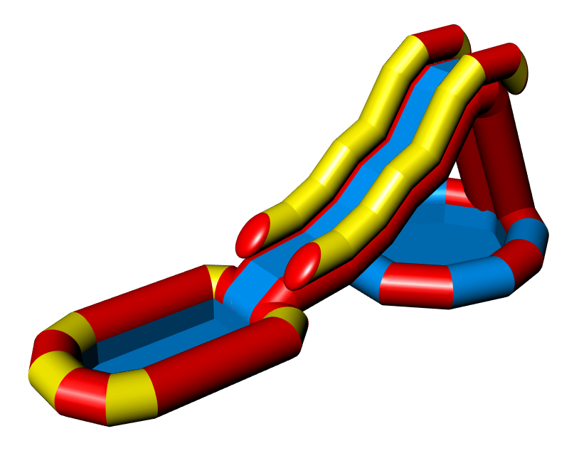 KRYVULKA Inflatable water slide