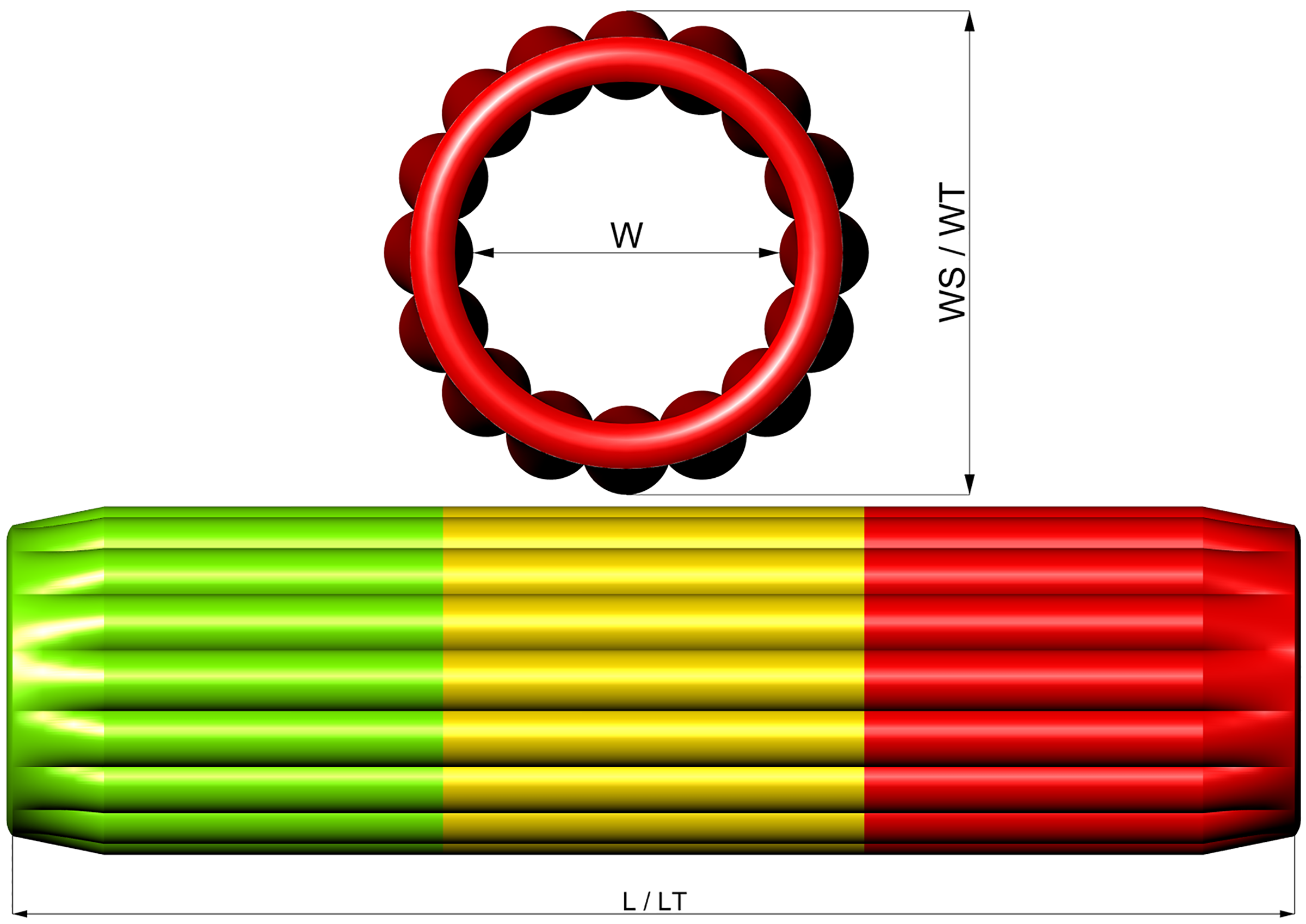 Dimensions of Inflatable water slide AKVRDUK