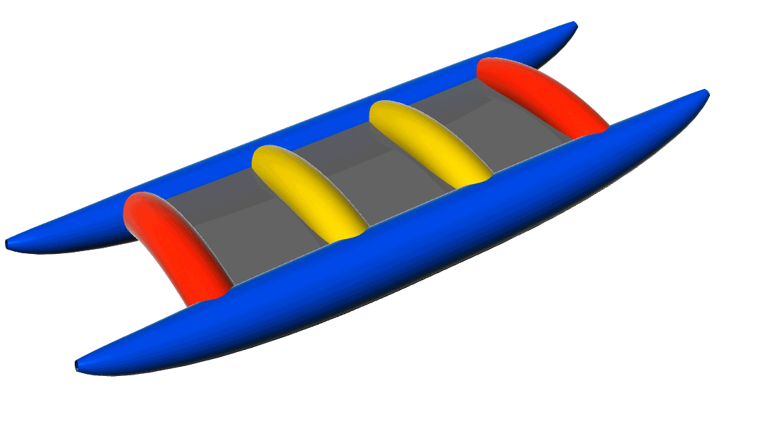 Fully inflatable сatamaran