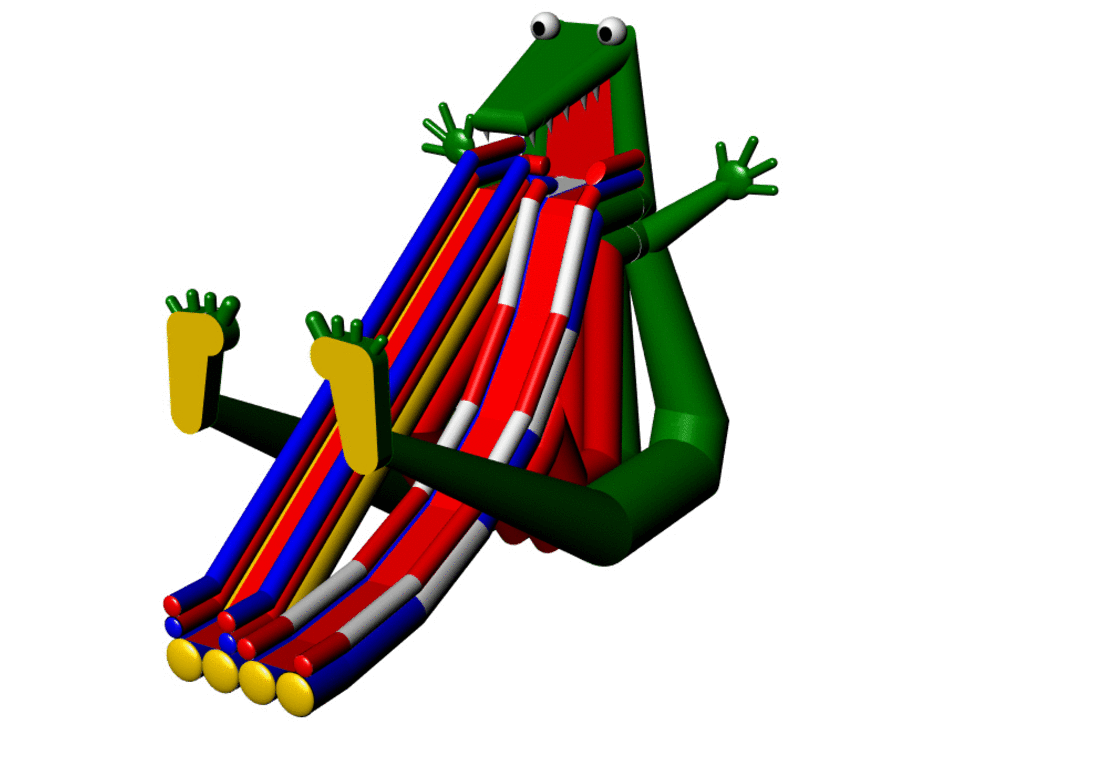 Inflatable water slide CROCODILE